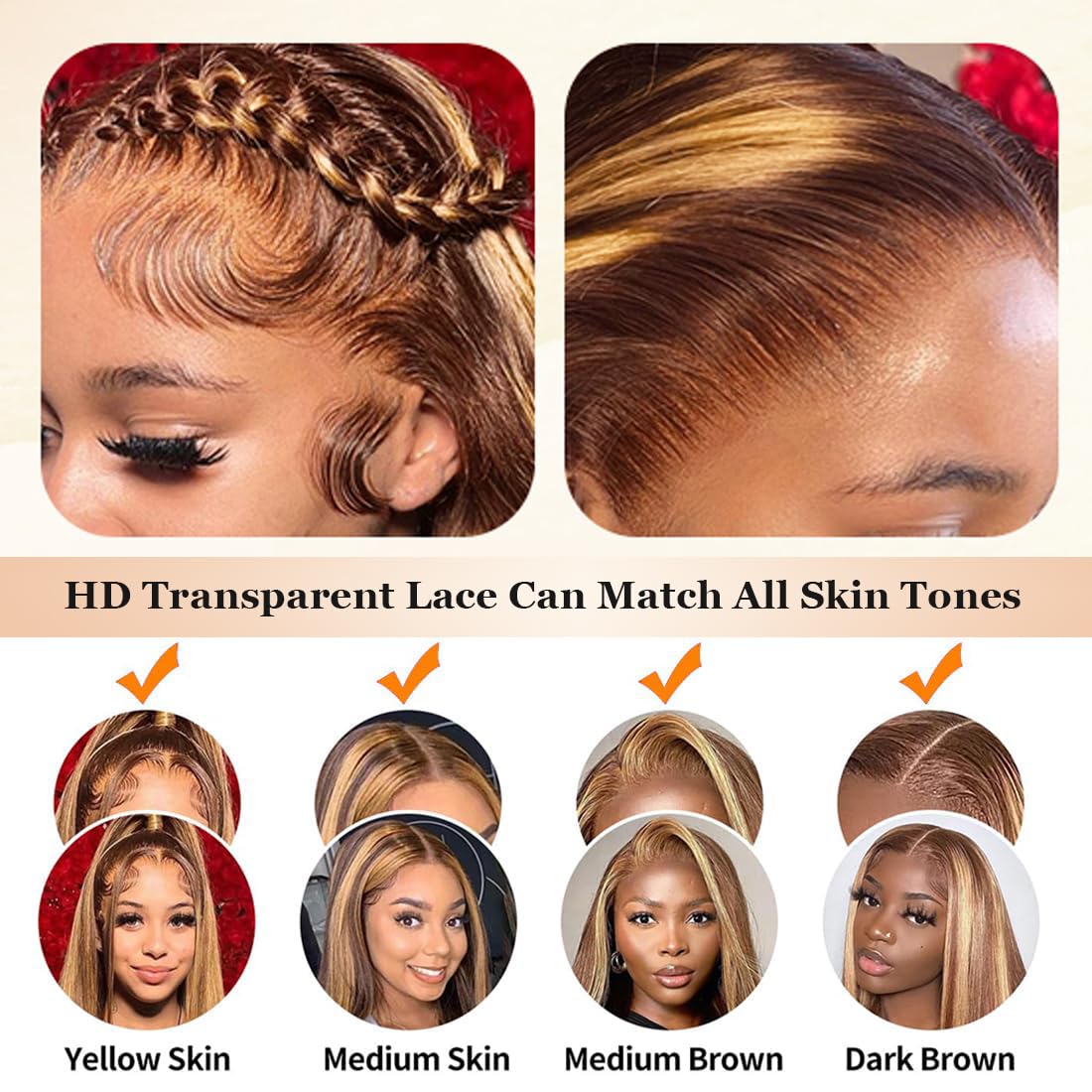 Straight Human Hair Lace Front Wigs