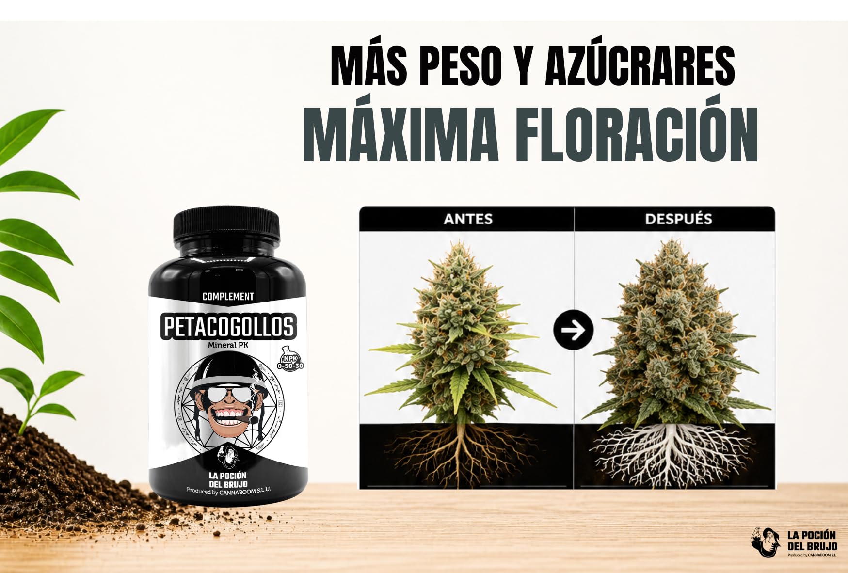 PETACOGOLLOS (1 Kg) - revienta cogollos PK de floración de forma quelatada y de gran solubilidad