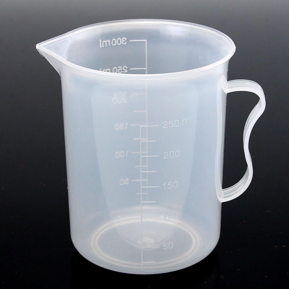 250 ml plastikowy kubek z miarką, przezroczysty podwójny kubek z miarką