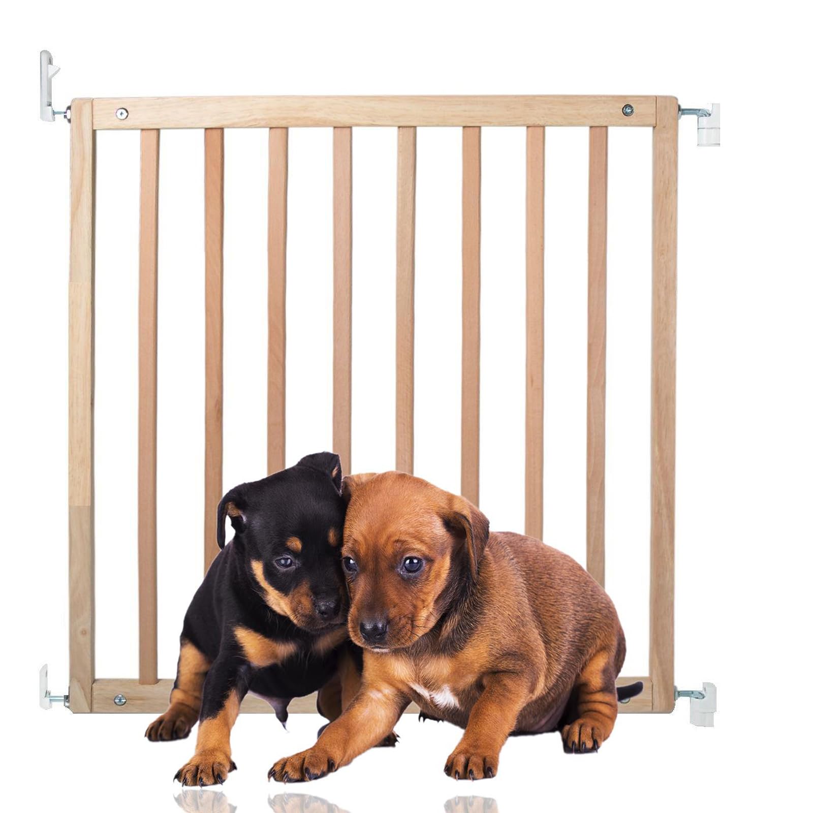 Bettacare Simply Secure Wooden Screw Fit Gate72Cm79CmNaturalWooden Dog Gate GateScrew Fit Pet Stair GatePuppy Gate from B&Q