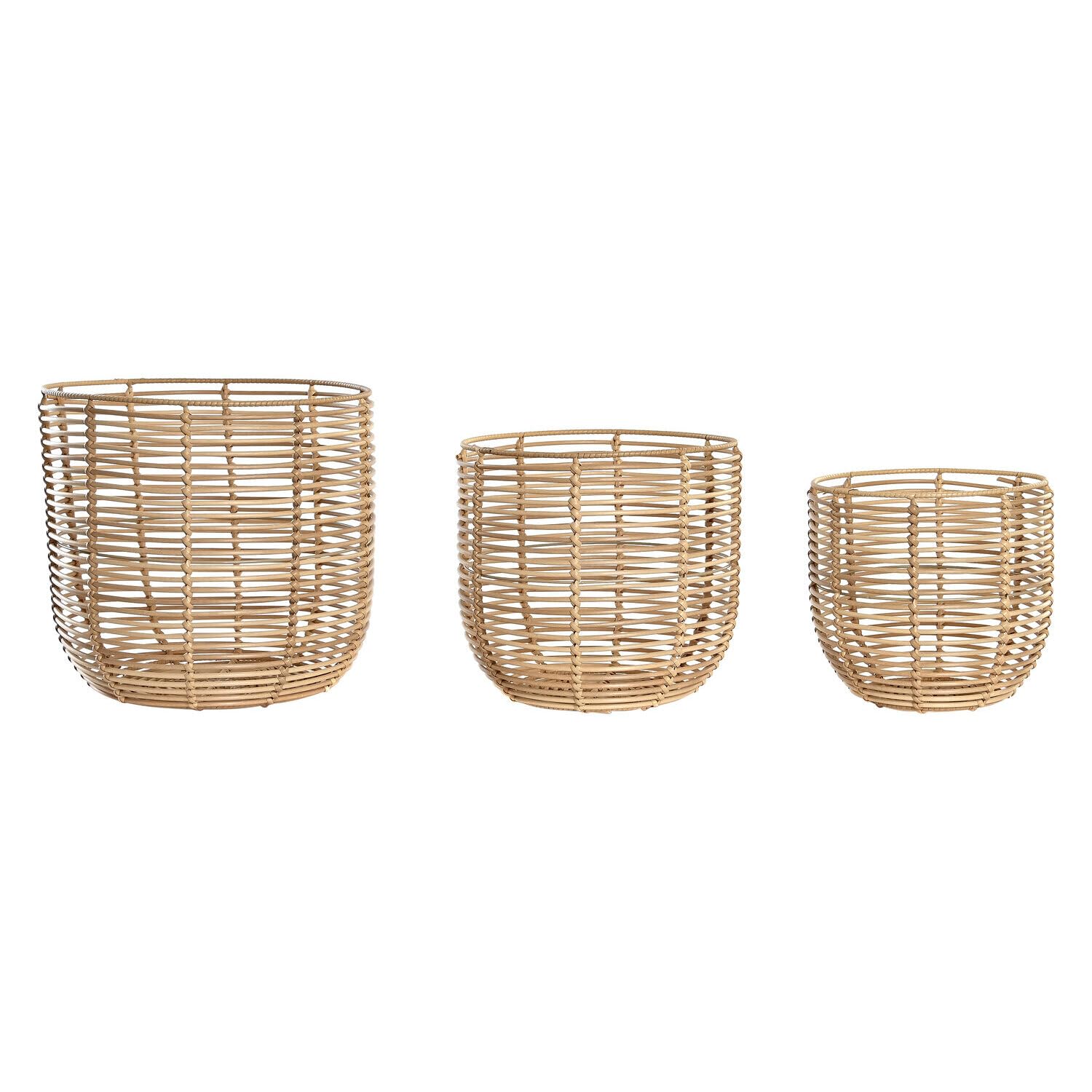 Panier de rangement rigide pour étagère : fini le désordre avec le lot de 3 paniers CESTA