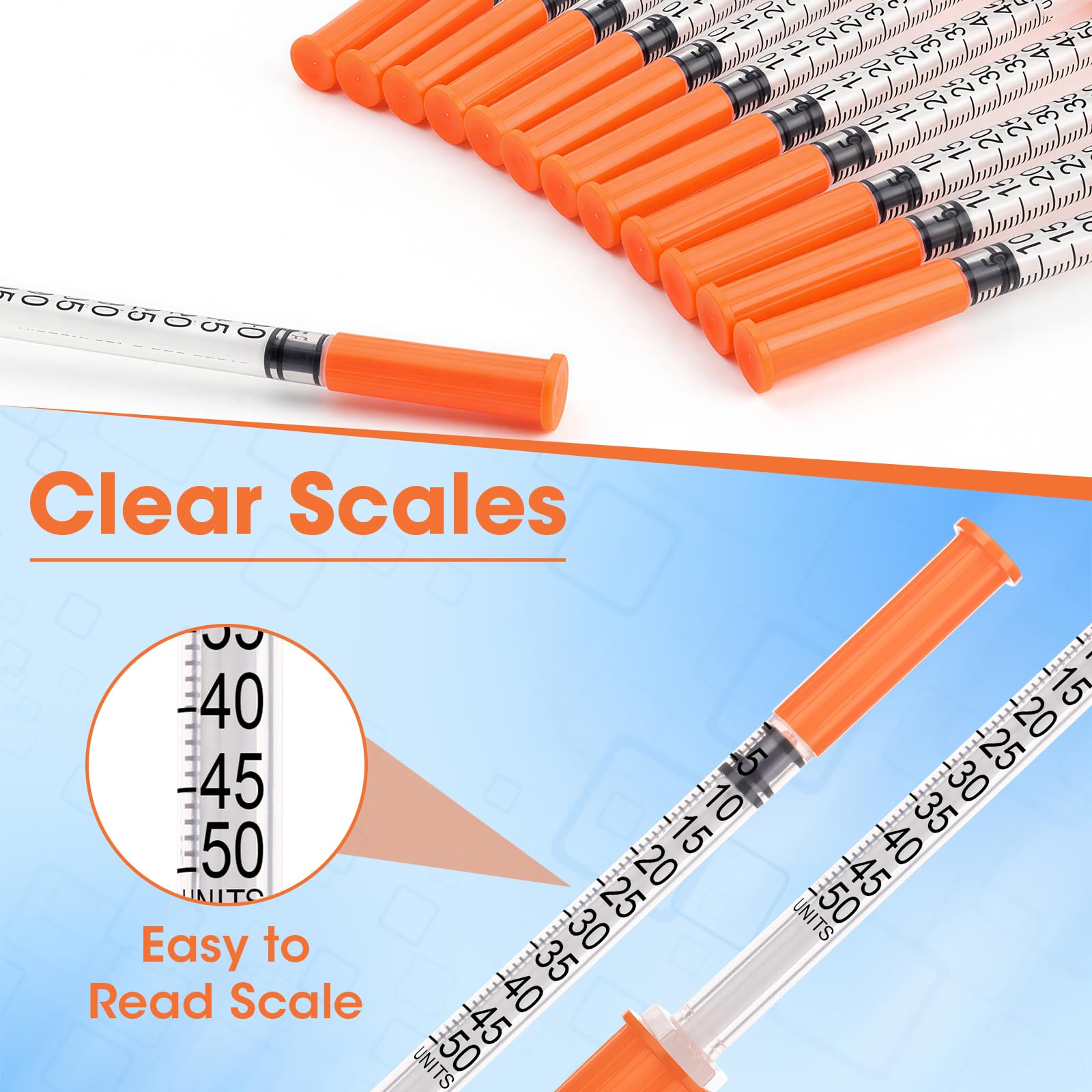 (U-100)-1/2ML 32 Ga Syringes 5/16 Inch (8mm) 0.5ml/cc, Pack of 100 — Amazon image 5