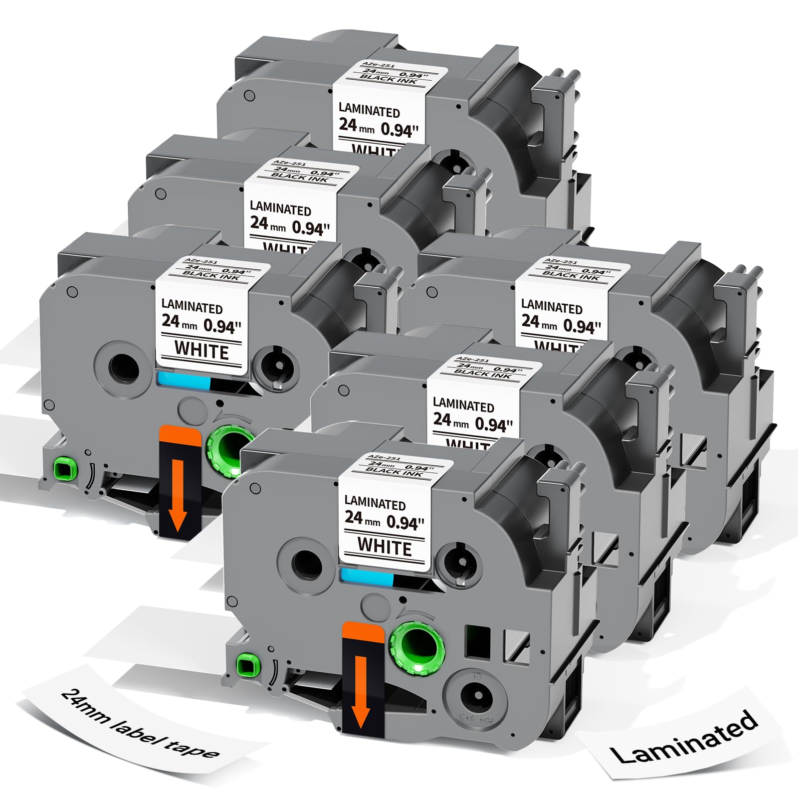 Compatible with Brother P-Touch TZe-251 Laminated Label Tape TZ TZE 1" 24mm