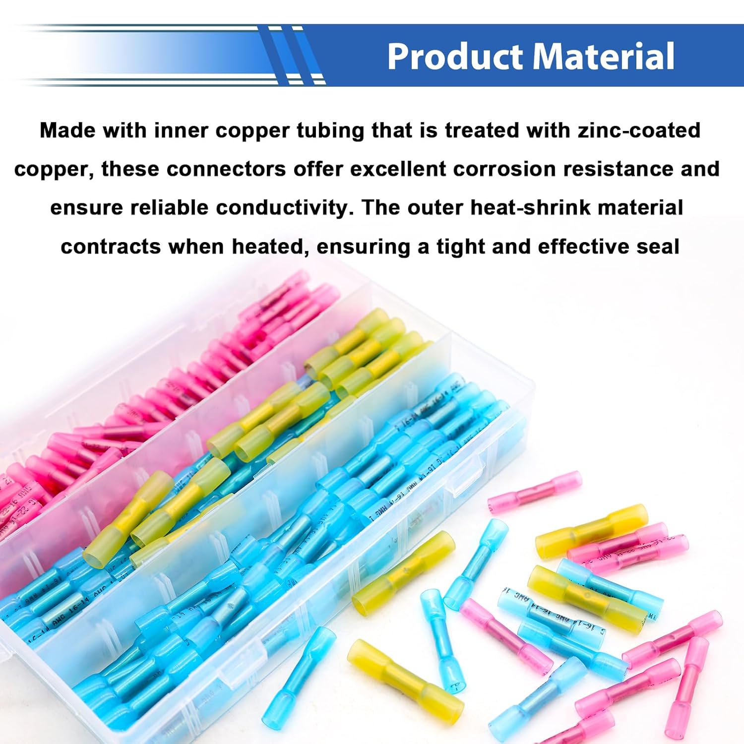 smseace 200PCS Heat Shrink Butt Connector with Crimping Tool 22-10AWG Waterproof Electrical Wire Crimp Connectors for Automotive Boat Stereo Industrial Equipment