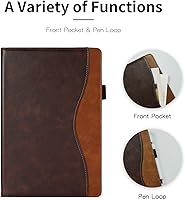 Vista 4 de Funda para Lenovo Tab M9 de 9.0 pulgadas (TB-310FU, lanzada en 2023) Funda de piel sintética de negocios con soporte multiángulo con soporte