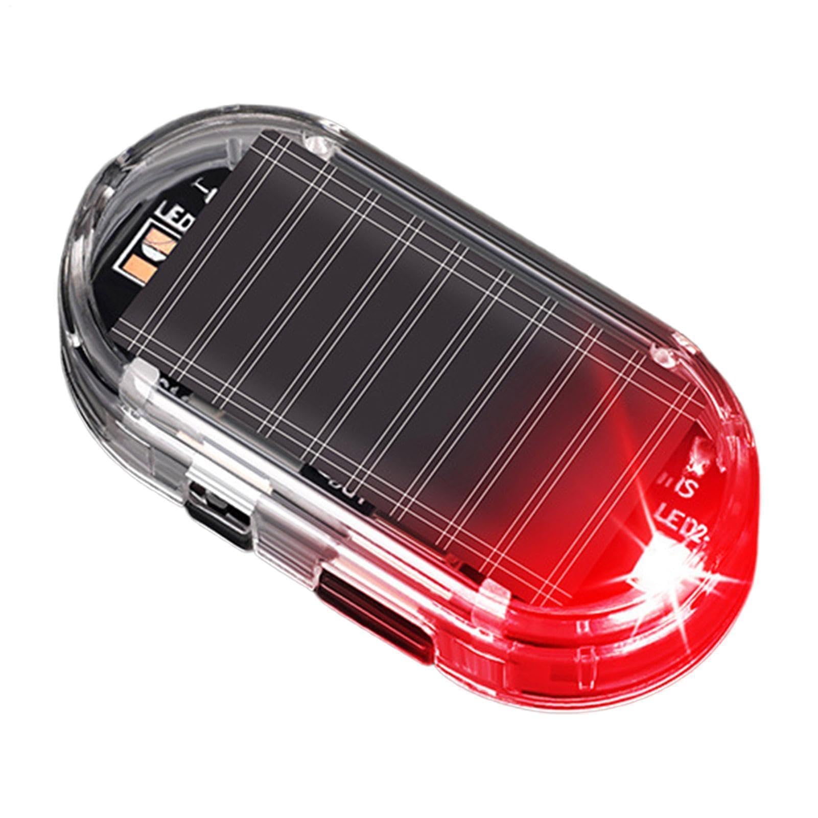 Muiltvoe Solar Anti Theft Light – ABS Warning Lamp, Flashing LED, Interior Safety | Great for Vehicle Automotive Truck, Outdoor Secure