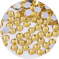 Vista 13 de 4500 diamantes de imitación SS6 de 0.079 in con parte trasera plana para uñas, manualidades, gemas redondas con purpurina y cristales para bricolaje