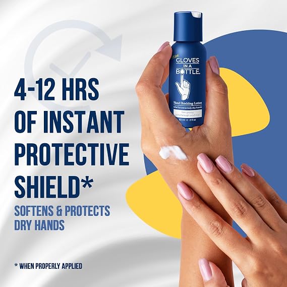 Gloves In A Bottle Shielding Lotion for Nurses Protective Barrier Hand Lotion for Dry, Cracked Hands | Non-Greasy Moisturizer for Frequent Hand Washing | Travel Size for Healthcare Workers | 2 oz