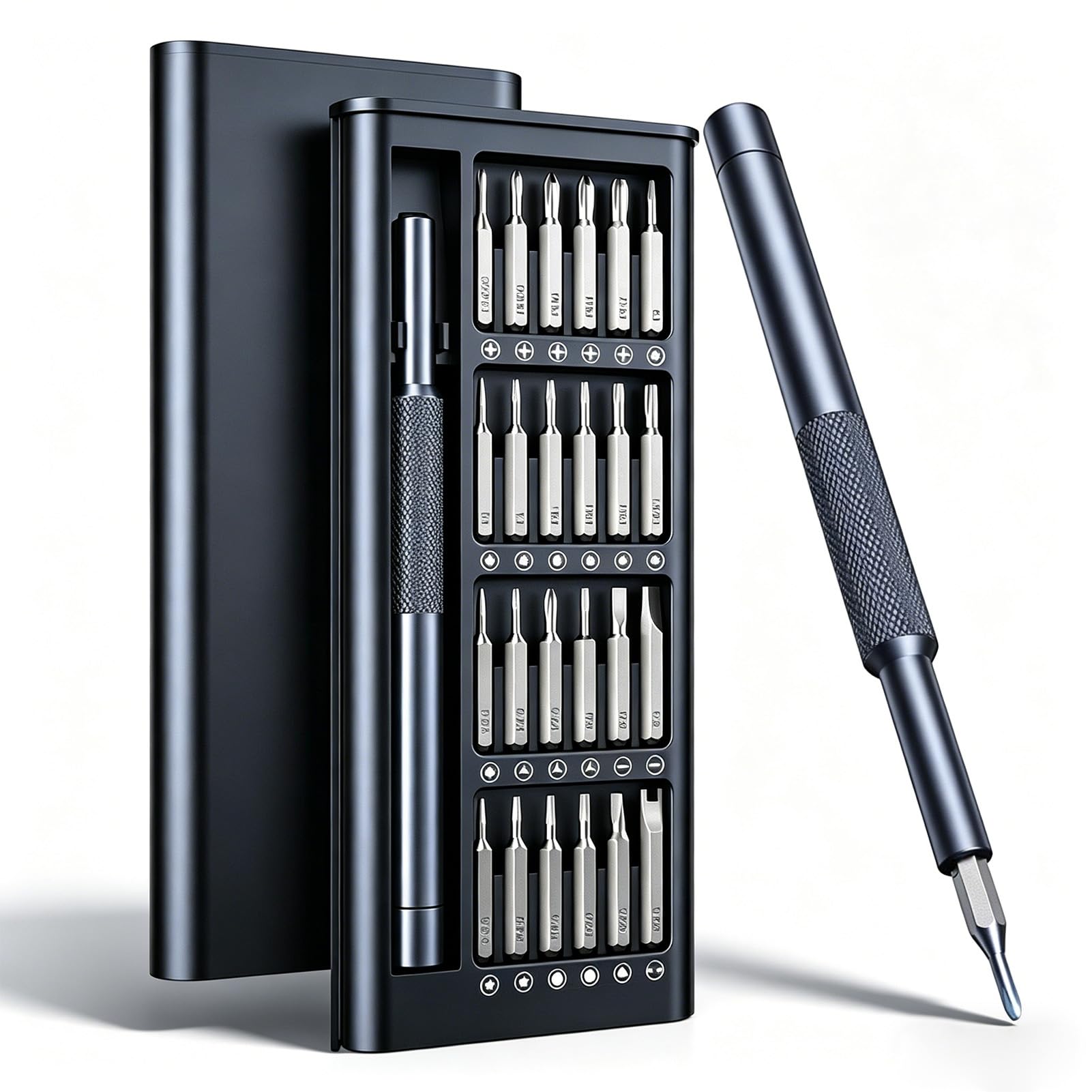 24 in 1 Precision Screwdriver Set, Mini Screwdriver Set with Torx, Tri Point Bits, Pentalobe. Suitable for Repairing Electronic Products Such As Mobile Phones, Laptops, Model Airplanes, Electronics
