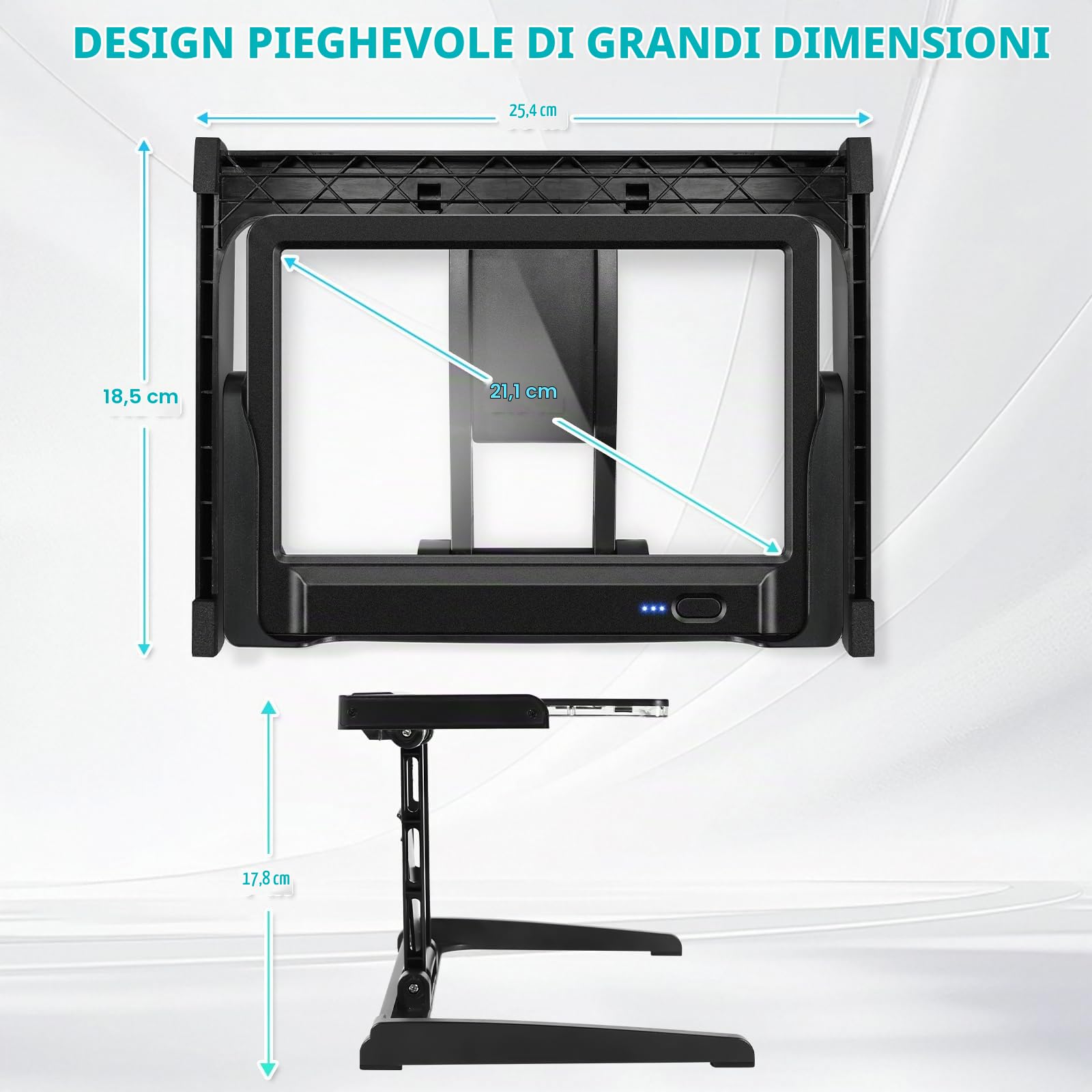 NZQXJXZ 6X Lente Ingrandimento con Luce, Lente d'ingrandimento Mani Libere