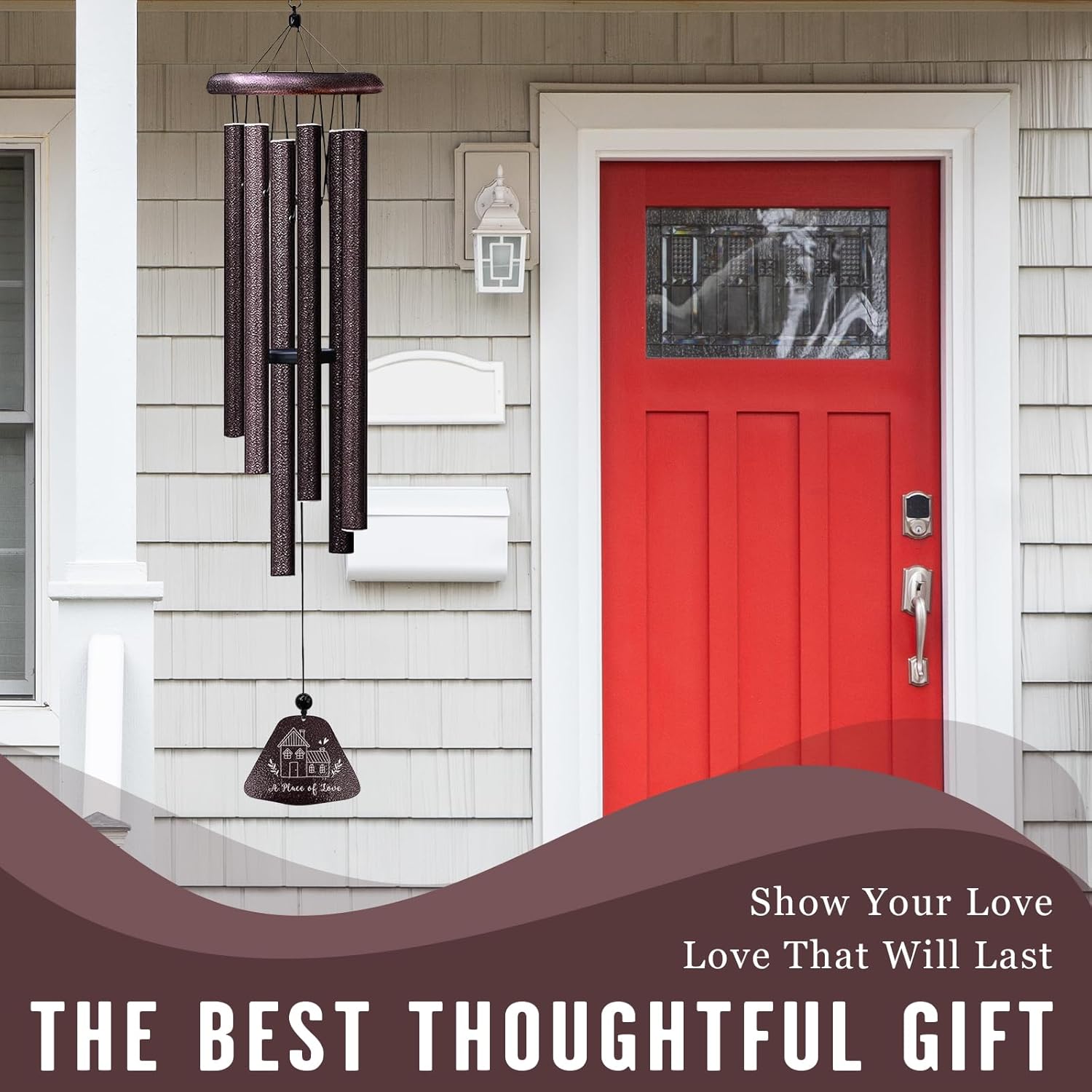 Housewarming Gifts for New Home, Home Sweet Home Gifts 32" Wind Chimes for Outside, Best Homeowner Moving Away Gift for Homewarming, New Apartment House Warming Ideas for Couple Windchimes - Image 5