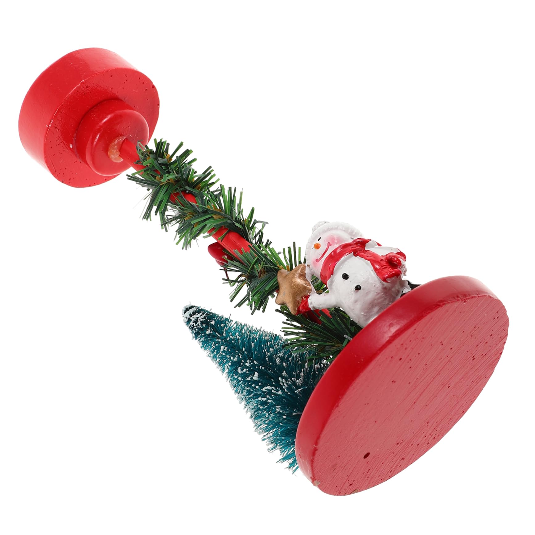 GRIRIW Christmas Snowman Figurine Decorative Holiday Table Centerpieces Tall Candle Holders for Home Decor