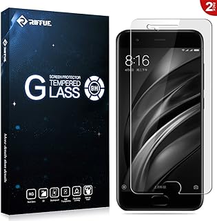 Xiaomi Mi6 Protector de Pantalla, Riffue Xiaomi Mi 6 Cristal Vidrio Templado Premium 9H Dureza 3D Touch - Anti-Explosion HD-display, 0.26mm Screen Protector Film para Xiaomi Mi 6 [2 Unidades]