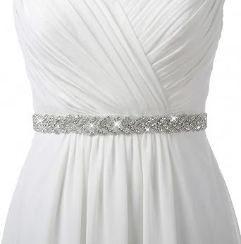 Rhinestone Belts for Women, Sparkly Bridal Wedding Waist Belt