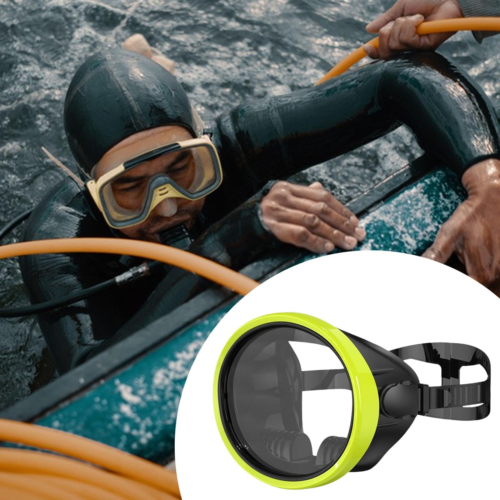 JISADER Máscara De Buceo Con Esnórquel | Antivaho Y Impermeable | Silicona Y Vidrio | Visión Panorámica