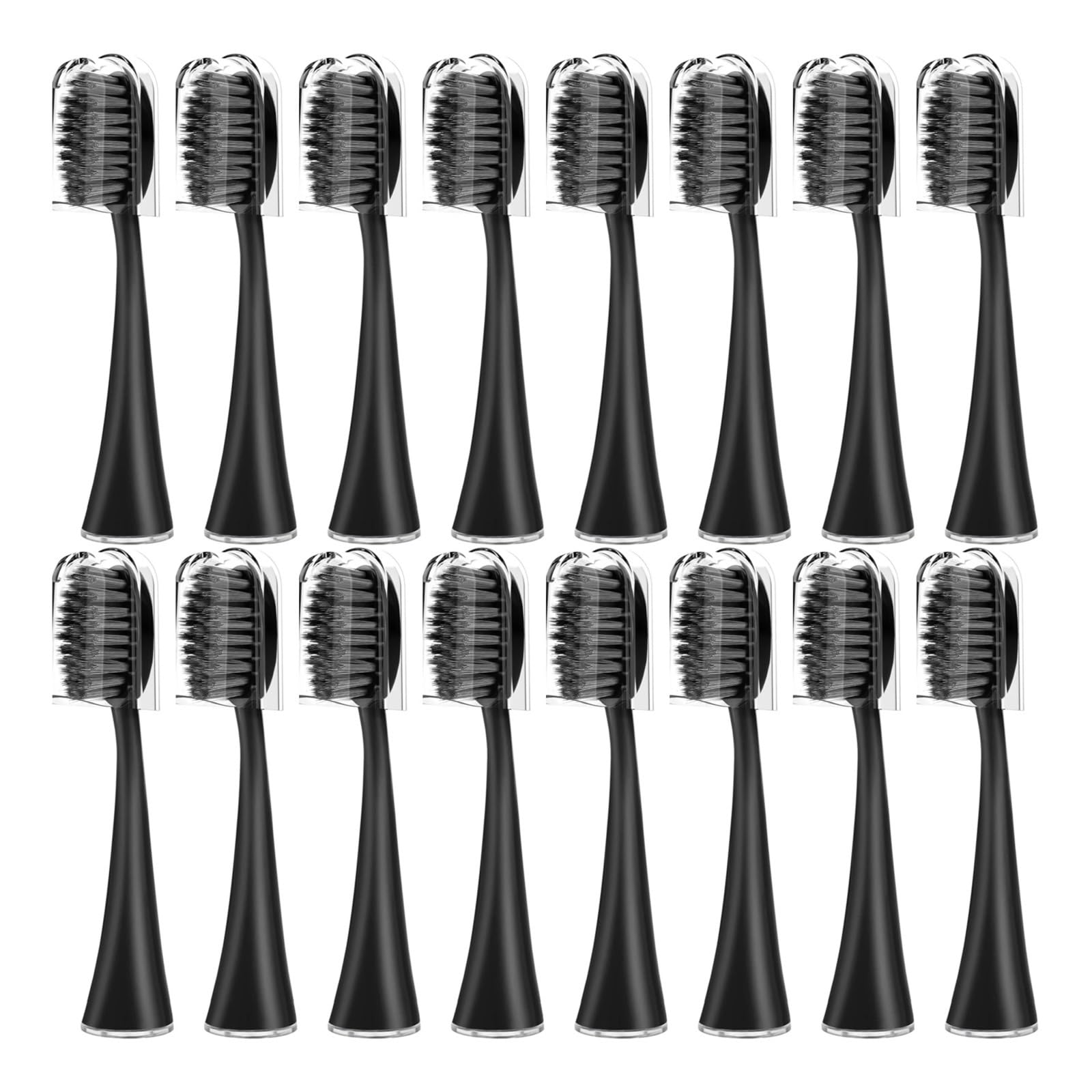 Cabezales de cepillo dental, compatible con Seago, SG-540 | 4 piezas, 10 cm, plástico, adultos(16BLACK)