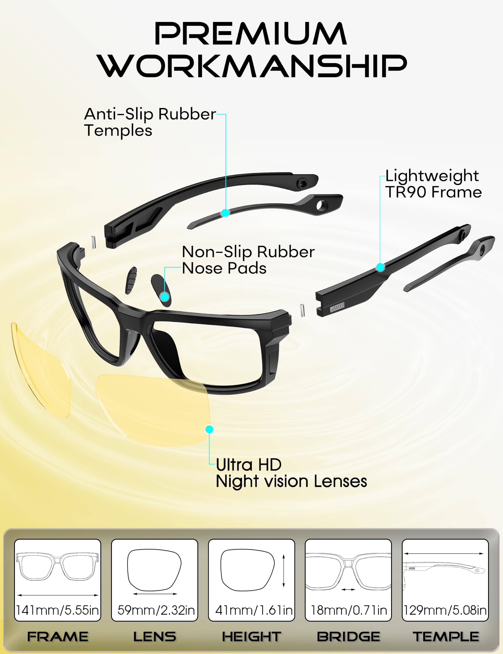ATTCL Occhiali da sole sportivi polarizzati da uomo con protezione UV400