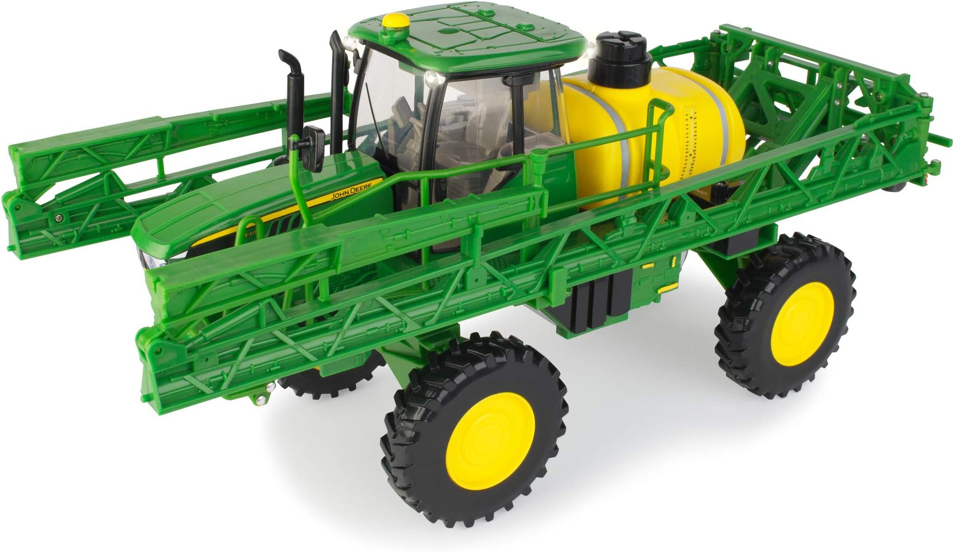 TOMY Big Farm John Deere R4023 Self Propelled Sprayer - 1:16 Scale - Includes Functional Water Sprayer - Toy Tractor with Lights and Sounds - Kids Gifts and Farm Toys - Ages 3 Years and Up