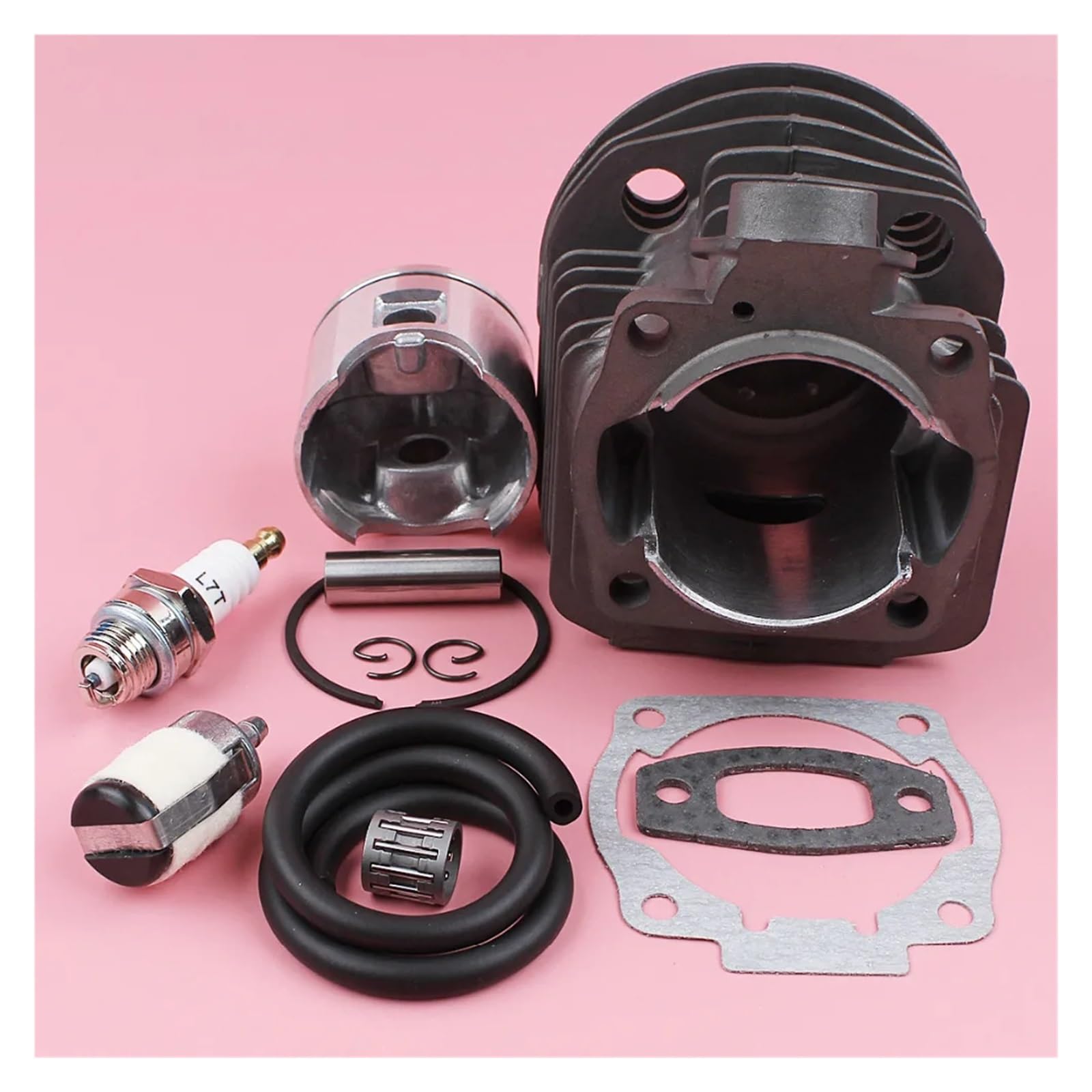 Kit de Junta de bujía de línea de Filtro de Combustible de pistón de Cilindro for H-usqvarn 55 51 Pieza de Herramienta de jardín de Motosierra 46mm
