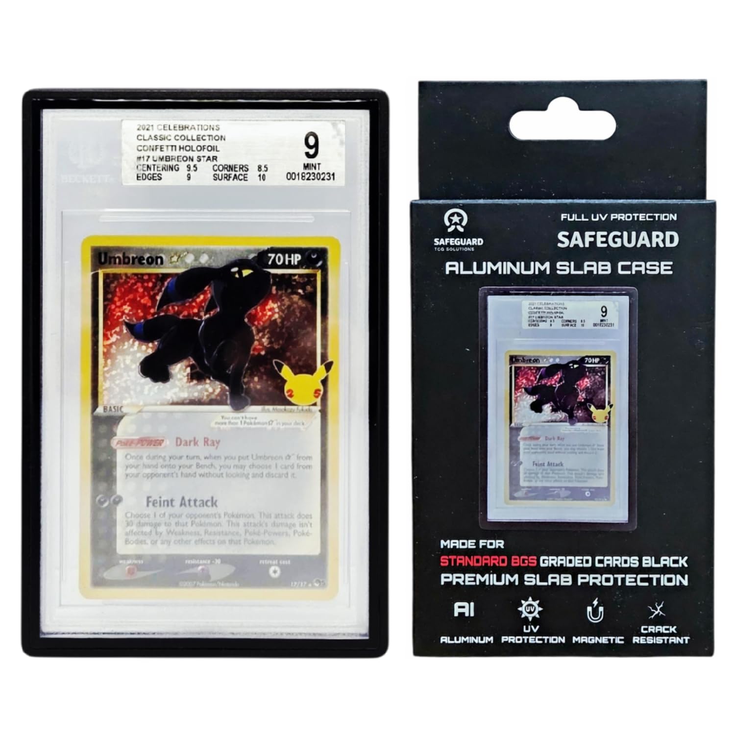 Amazon.com: Metal BGS Slab Bumper Case UV Resistant- Safeguard Magnetic  Aluminum Metal Case for Beckett Graded Cards (Black) : Toys & Games