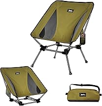 DesertFox Camping Chair, Outdoor Chair, 2-Way, Height Adjustable, Low Chair, Lightweight, Unique Cup Holder, Load Capacity 330.7 lbs (150 kg), Compact, Low Type, Storage Bag Included, Portable, ST