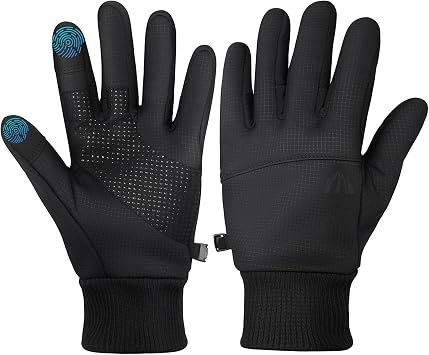 Moon Kitty Mens Lightweight Running Gloves Winter Cold Weather Gloves for Men Touch Screen Anti-Slip Warm Gloves Liners for Cycling Biking Sporting Driving for Men Women