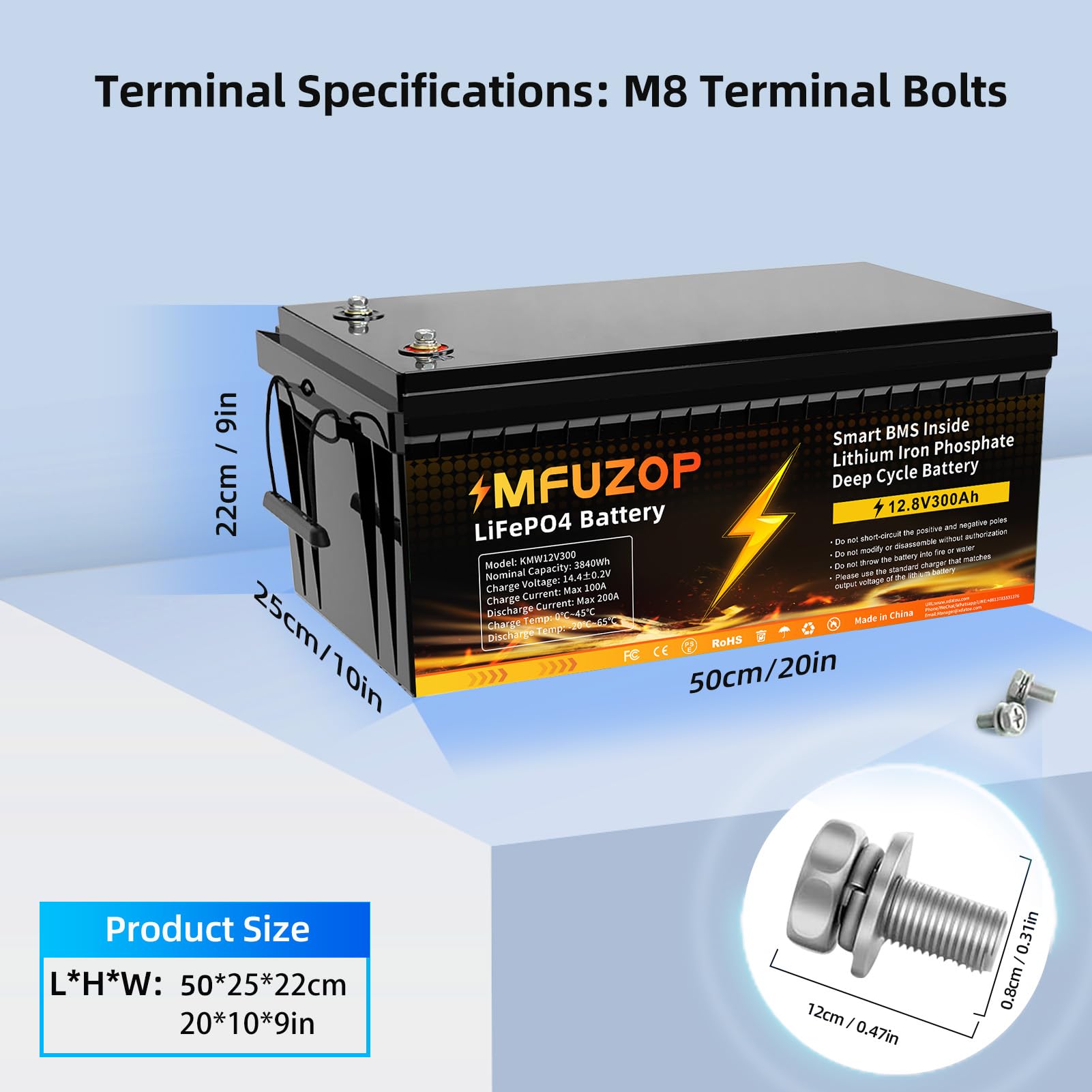 12V300Ah リン酸鉄リチウムイオンバッテリー 3840Wh LiFePO4 12V300Ah リン酸鉄リチウムイオンバッテリー 3840Wh LiFePO4
