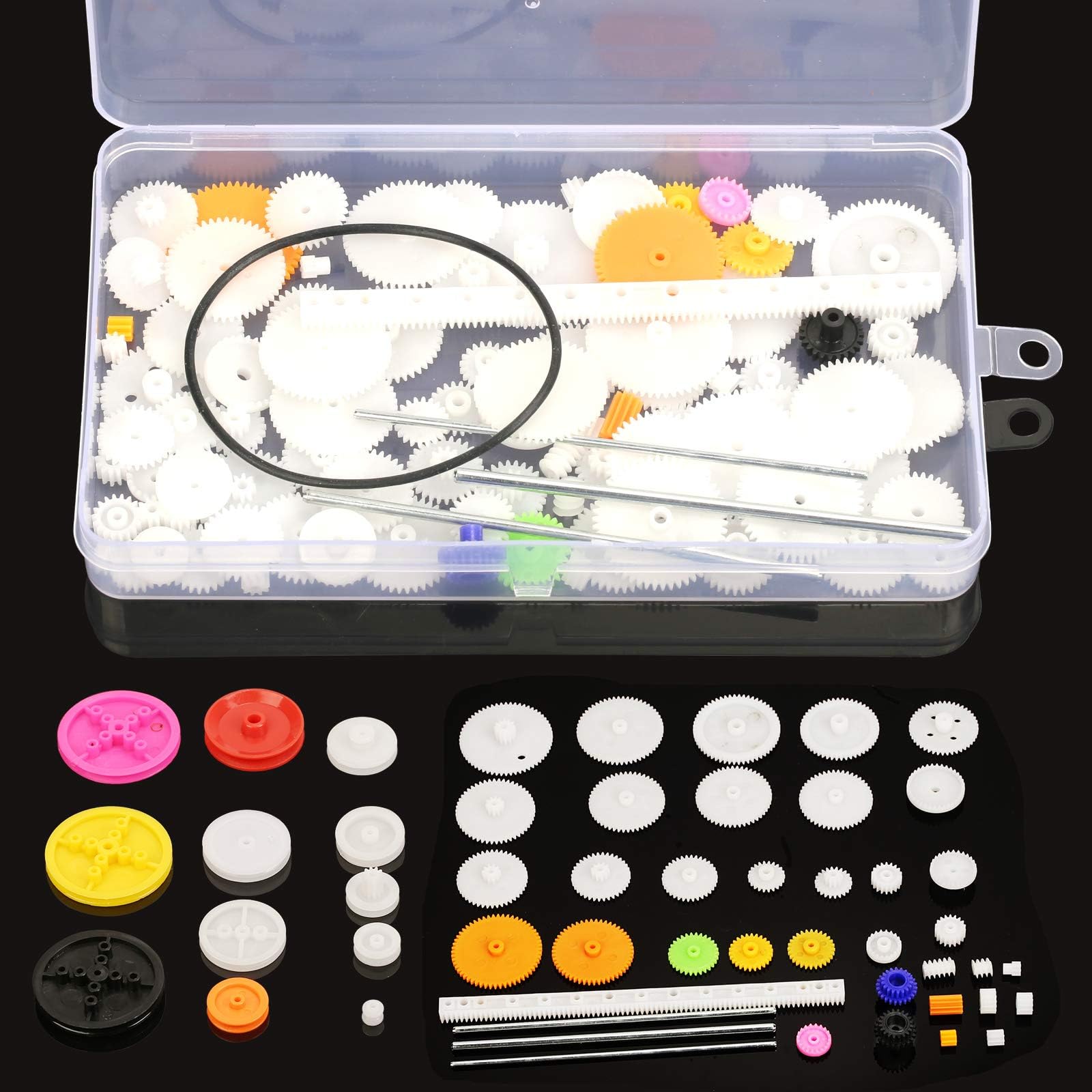 Risegun Zahnräder Set 85 Teile - Kunststoff Getriebe Für Roboter Und DIY Projekte