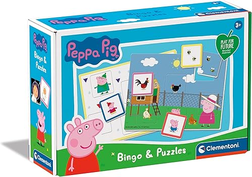 Clementoni - 16737 - Bingo Peppy Pigs para niños a partir de 3 años