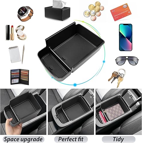 Miniatura 2 de SKTU Para Chevrolet Trax 2024 2025 2026 Organizador de consola central Chevrolet Trax 2024-2026 Inserción de materiales ABS, bandeja reposabrazos