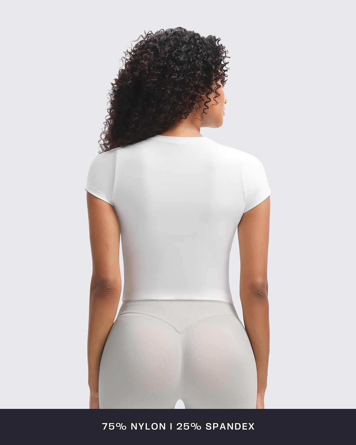 Aoxjox Women's Short Sleeve T-Shirts GEO Baby Tee Workout Gym Yoga Crop Top - Image 6