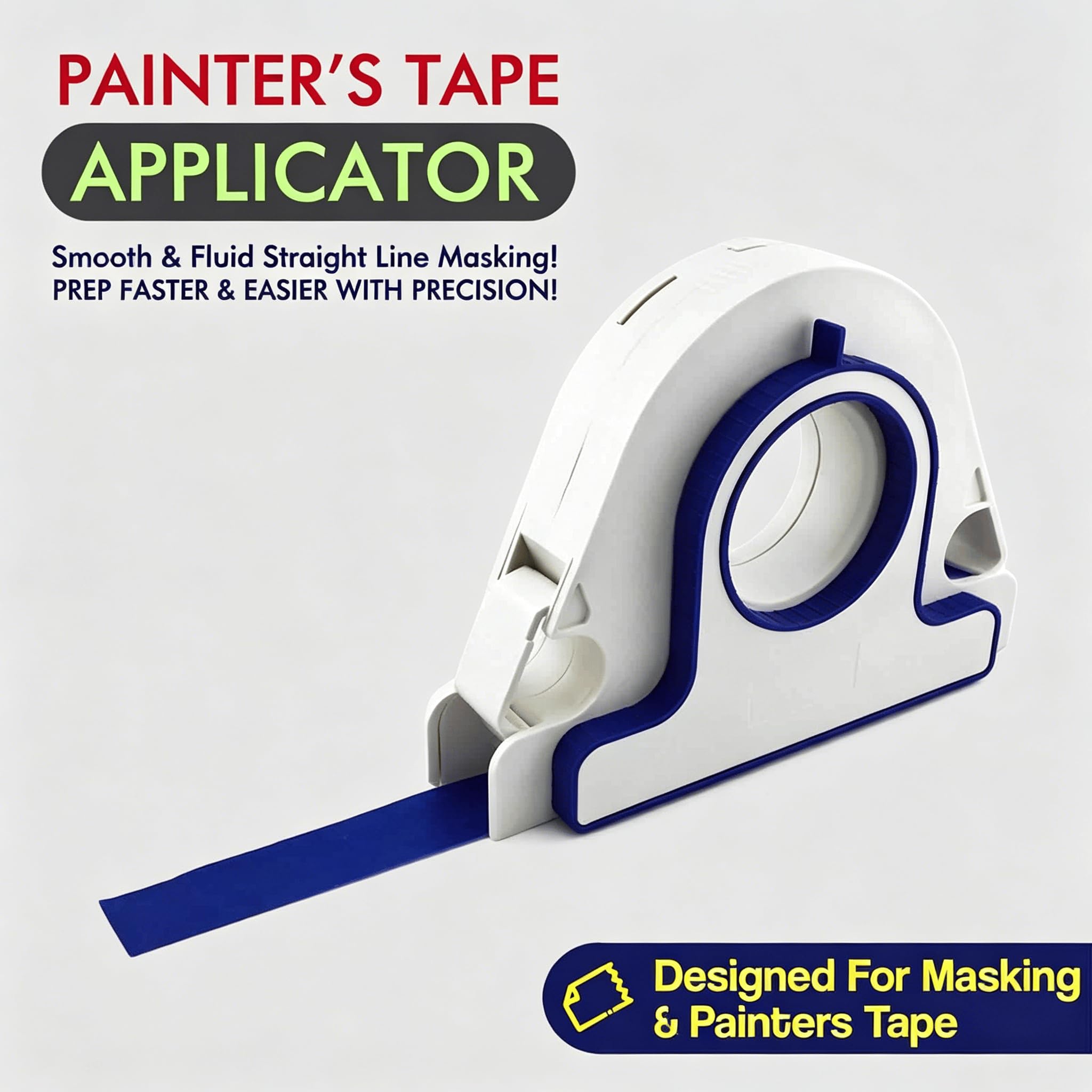Applicateur De Ruban De Masquage avec Racler Intégré Et Outil D'espacement Supercher 1Mm pour Les Bords De Peinture Propres sur Les Fenêtres Et Les Portes De Garne