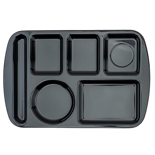 Miniatura 5 de G.E.T. Bandeja escolar para cafetería, 6 compartimentos, para diestros, 10 x 15 pulgadas, color rojo (paquete de 4)