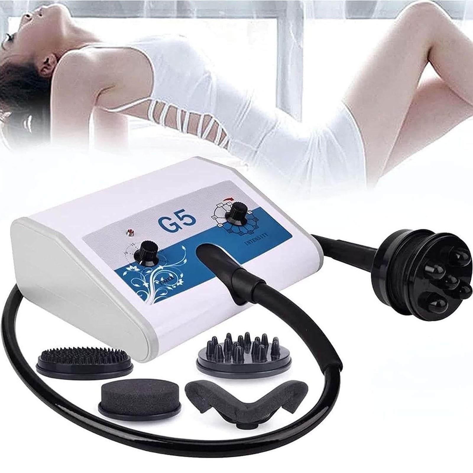 Massager Dimagrante Elettrico G5 Ad Alta Frequenza, Massaggiatore A Vibrazione G5, Massaggiatore Per Modellare Il Corpo Ad Alta Frequenza, Con 5 Teste Di Massaggio