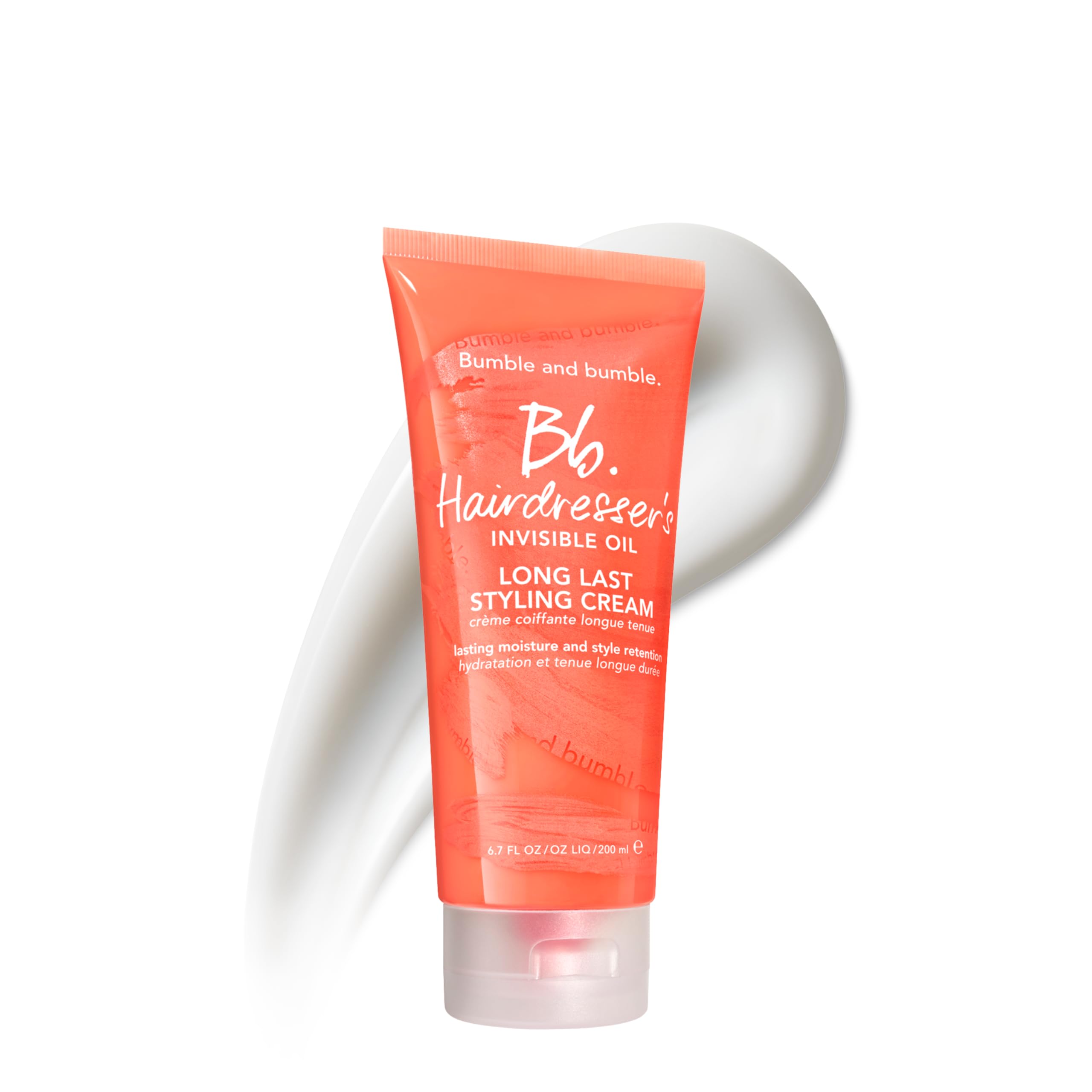 Bumble and bumble. Hairdresser's Invisible Oil Long Last Styling Cream | Hydrating Anti Frizz Color Safe | For All Curly Wavy Straight Hair Types | With Argan, Coconut + Grapeseed Oil 6.7 Ounce (Pack of 1)