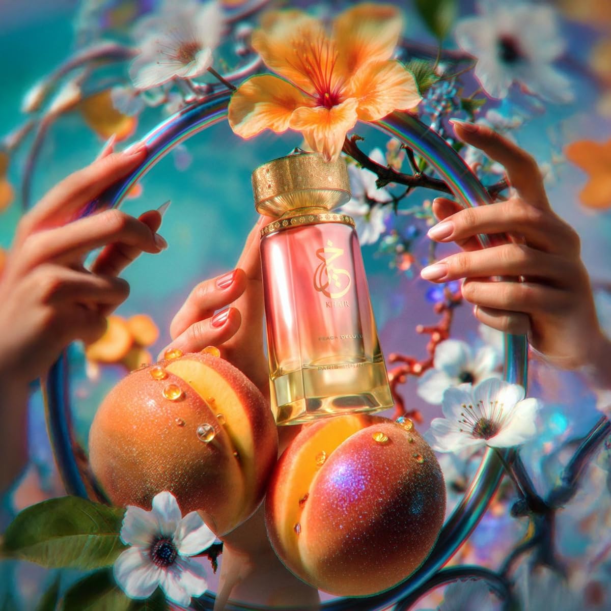 Paris Corner | Khair Peach Delulu Eau de Parfum for Women – 3.4 Fl Oz | Sophisticated Gourmand Perfume with Peach, Nectarine, Guava, Vanilla & Florals | Long Lasting Luxury Fragrance - Image 5