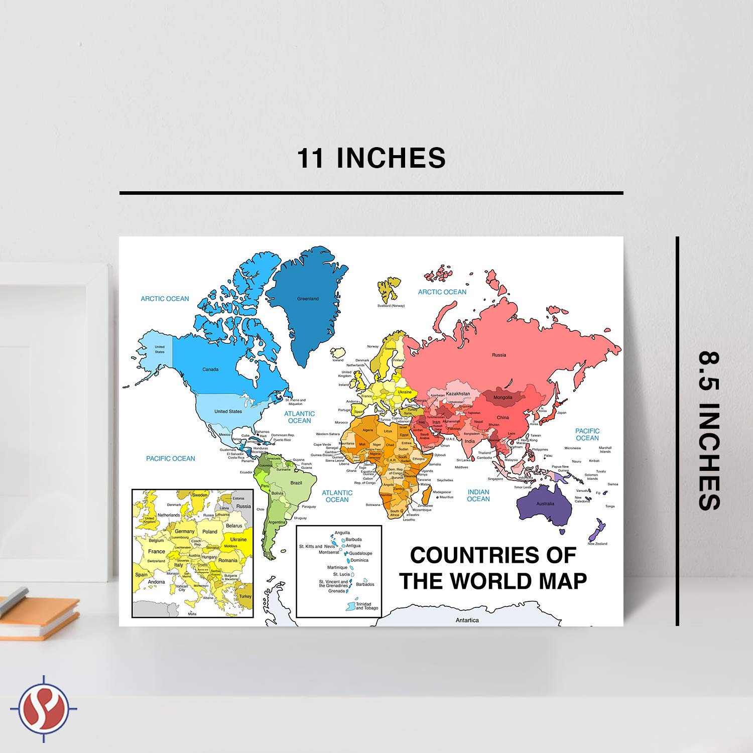Amazon.com : Educational World Map – Global Geography Map Wall