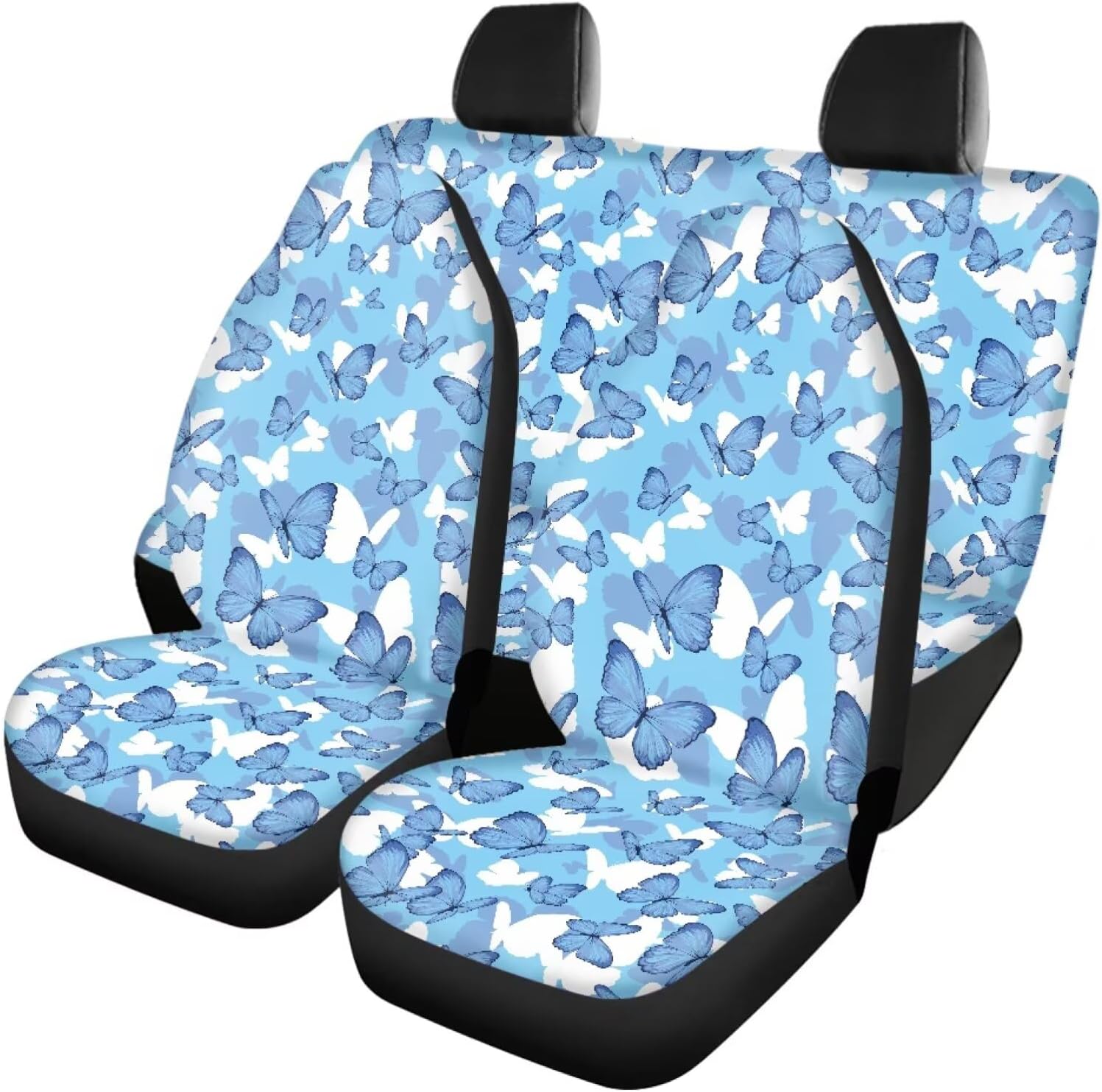 Chicken Black Seat Covers for Cars with Matching Back Seat Cover Interior Car Accessories Full Set