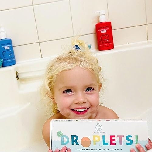 Miniatura 3 de Dabble & Dollop Bombas de baño, bombas de baño 100% naturales para niños, aromas originales, hechas en Estados Unidos, gotas hidratantes y