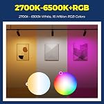 Lightinginside GU10 Smart Light Bulbs 50W Equivalent, 38°Beam Angle, Smart Bulb Works with Alexa/Google Home/SmartLife, 5W 420LM, RGBCW Bluetooth Spotlight Track Light, 2.4G WiFi, ETL Listed, 4PCS