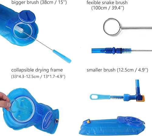 Miniatura 5 de Unigear Vejiga de hidratación, 1.5L2L2.5L3L Hoja de agua sin BPA e inodoro para mochileros, ciclismo, senderismo y camping