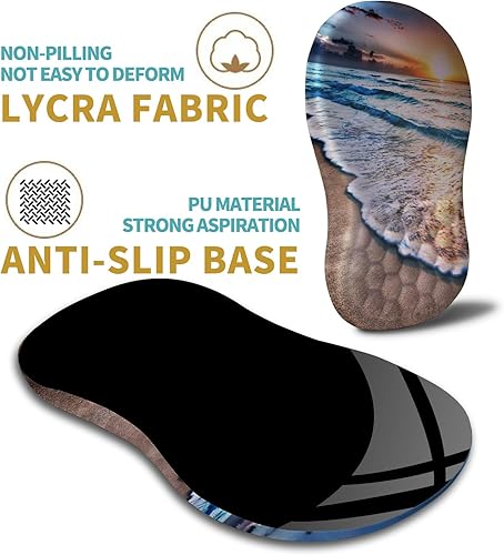 Miniatura 6 de Hokafenle Alfombrilla ergonómica para mouse con diseño de masaje, reposamuñecas para aliviar el dolor, con espuma viscoelástica y base de