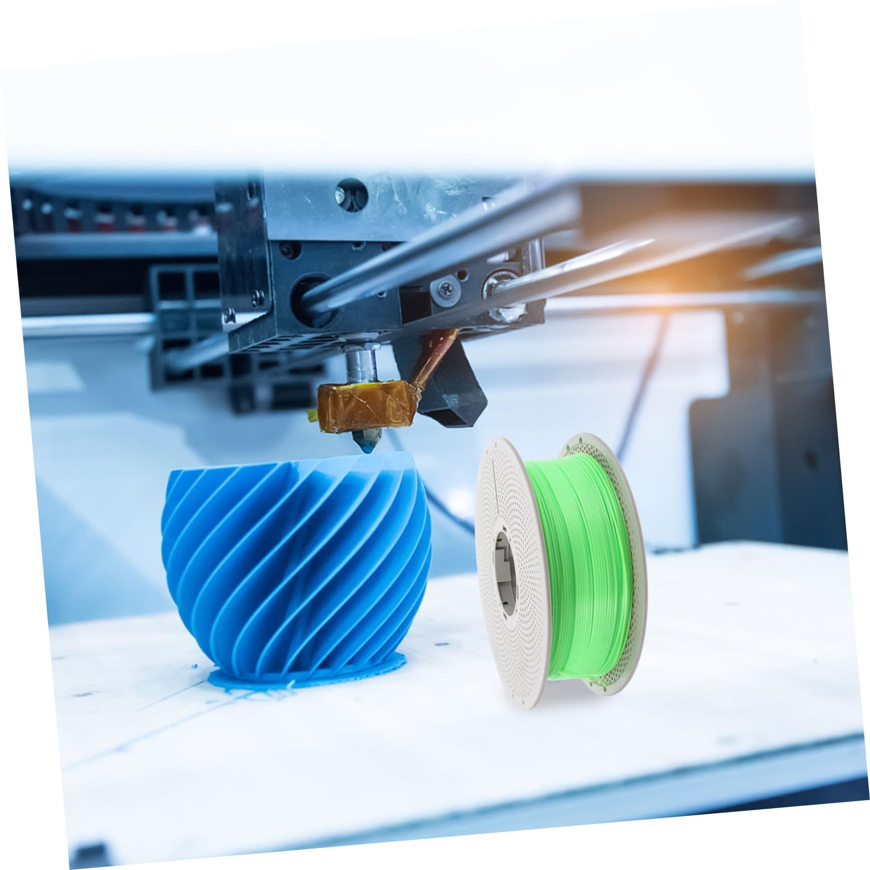 Filamento de Impresión 3d Brillante Verde para Proyectos Creativos, Material Abs/petg de Alta Precisión