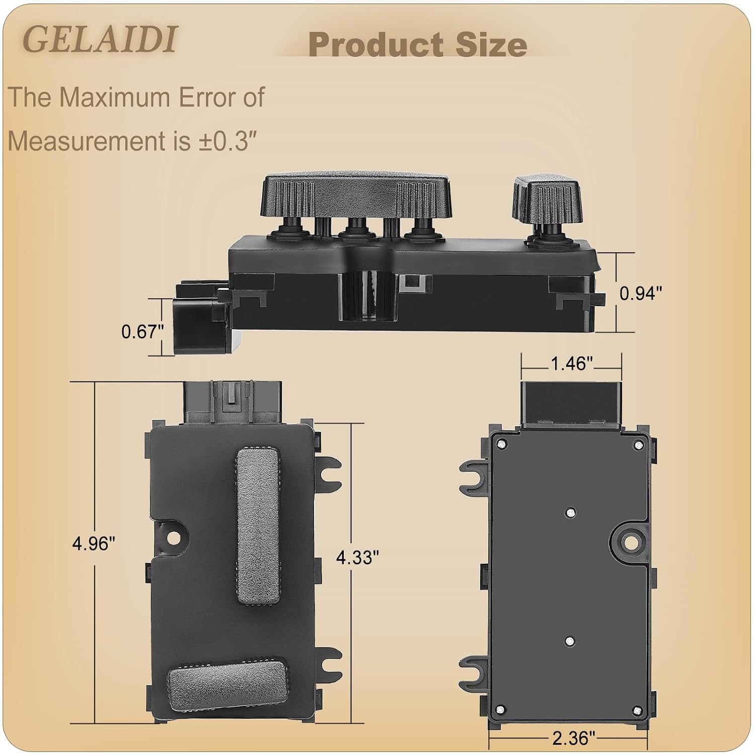 Passenger Side Power Seat Switch 8-Way 12450254 Compatible with 2002-2006 Chevy Silverado Avalanche Suburban Tahoe, 2000-2006 GMC Sierra Yukon, 2002-2006 Escalade 1S11380