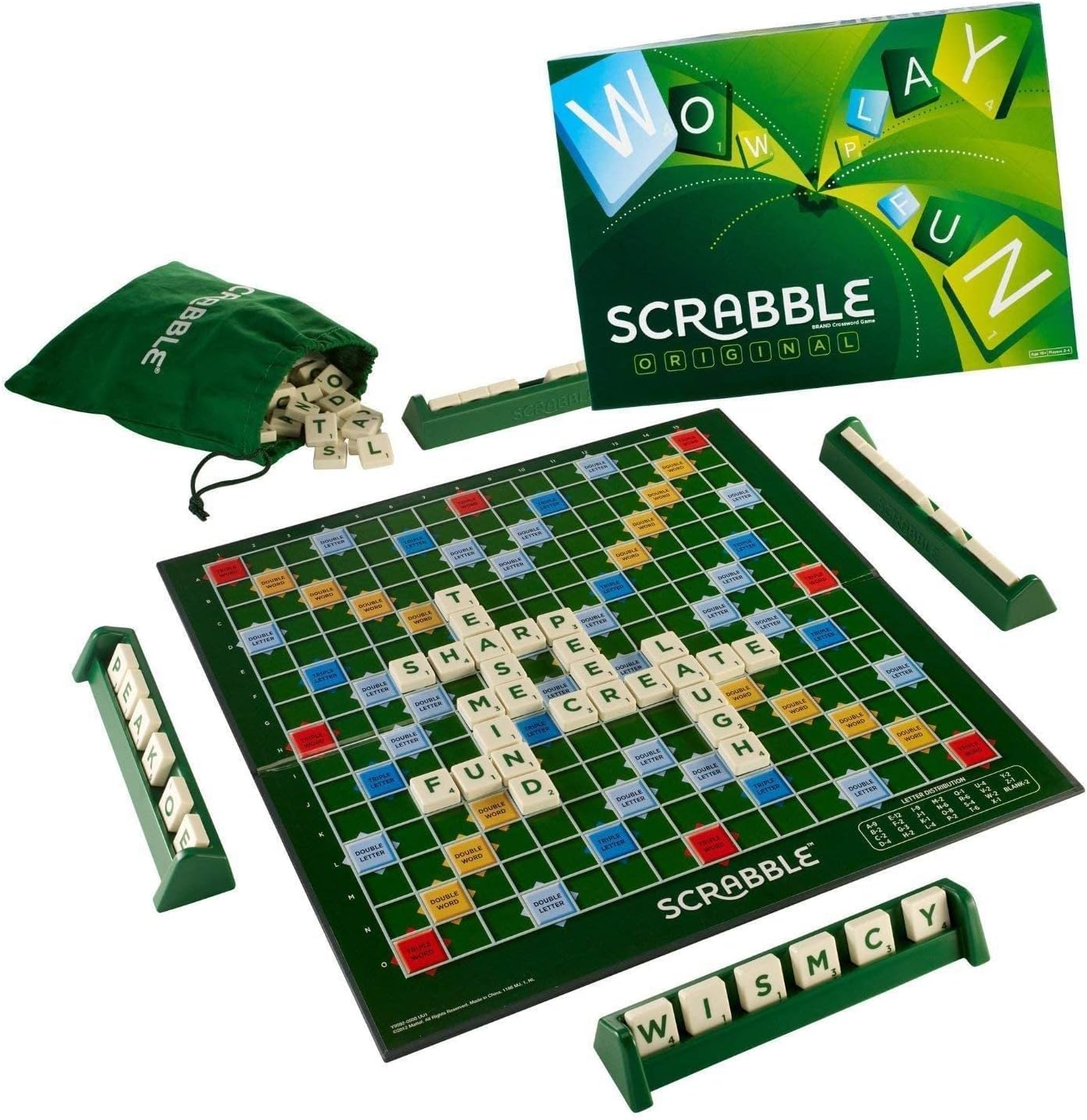 Scrabble Board Game, Word, Letters Game for All Ages
