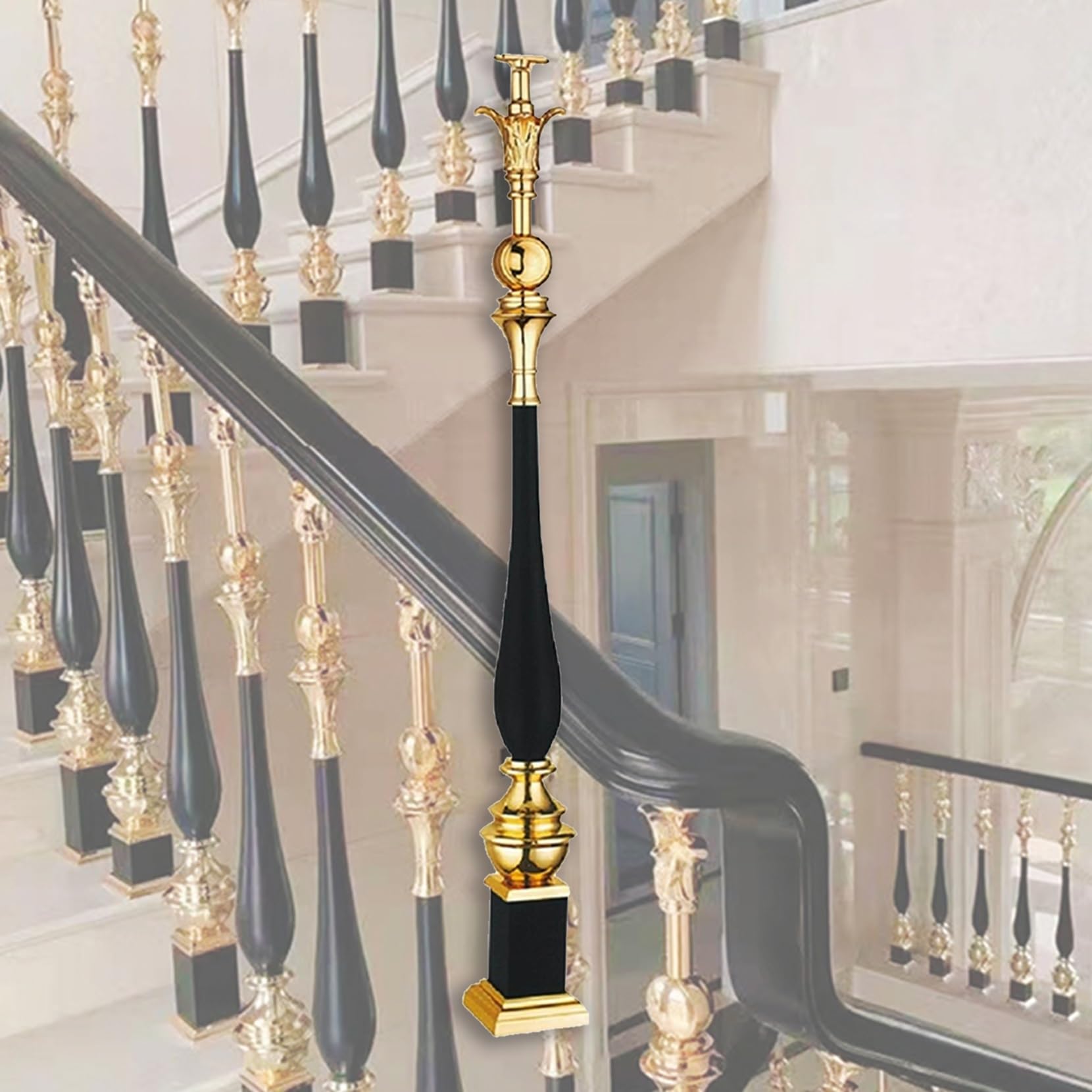Poteau intérieur en alliage d'aluminium haut de gamme pour rampe d'escalier