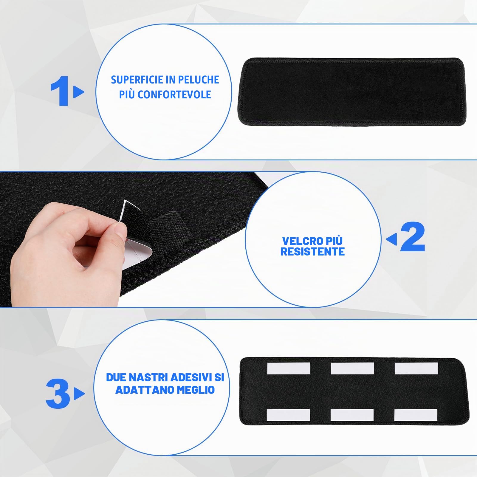 Tappetini in Moquette per VW T5 T6 T6.1 per 2 Porte Scorrevoli | per M-ultivan California C-aravelle Transporter S-huttle, 4pcs, Strisce di Soglia Auto per Porte