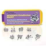 LA MIERE 20PCS Teeth Metal Braces, MIM Monoblock Brackets, 0.22 Slots 3-4-5 with Hooks 20pcs/Pack, (Roth, Mini) 1PK