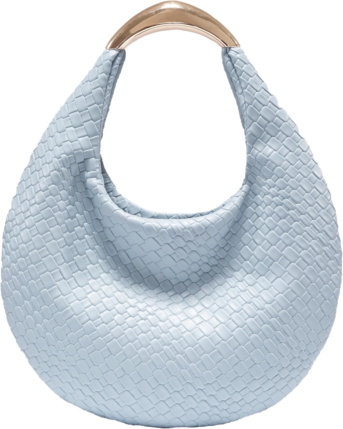 Braided Hobo Bag for Women, Elegant Boho Chic Woven Hobo Tote Handbag Crescent Purse, PU Leather Shoulder Bag