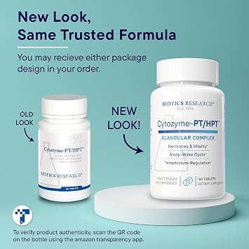 BIOTICS RESEARCH Cytozyme PT HPT Lamb Pituitary Hypothalamus 40mg - 60Tabs